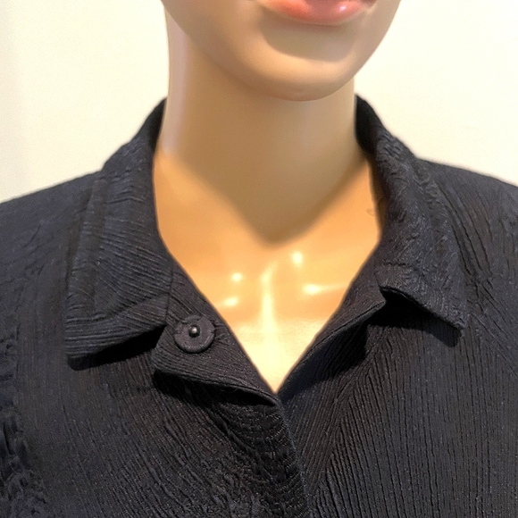 Italian Made Piazza Sempione Textured Black Jacket Size IT 42 or US 8/M … - Picture 5 of 16